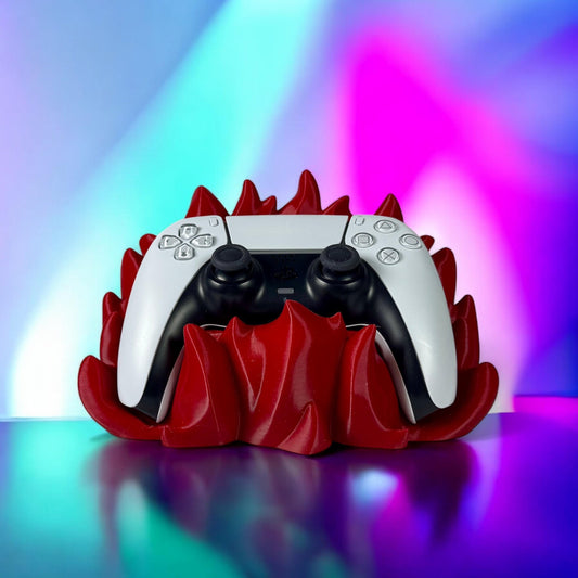 Fiery Xbox Series X/S and PS5 Controller Holder - Vibrant Flame-Inspired Gaming Stand - Perfect Gamer Gift for Console Fans 3D printed