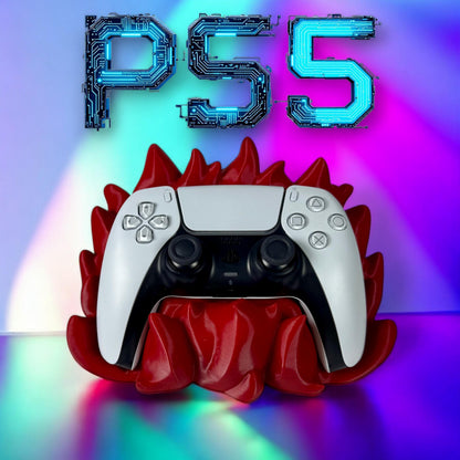 Fiery Xbox Series X/S and PS5 Controller Holder - Vibrant Flame-Inspired Gaming Stand - Perfect Gamer Gift for Console Fans 3D printed