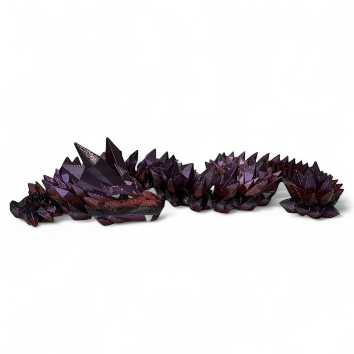 Crystal Dragon 3D Printed Articulated Dragon Figurine Kids Room Decor Handmade Dragon Children Toys Man Cave Game Room Art Figues DnD