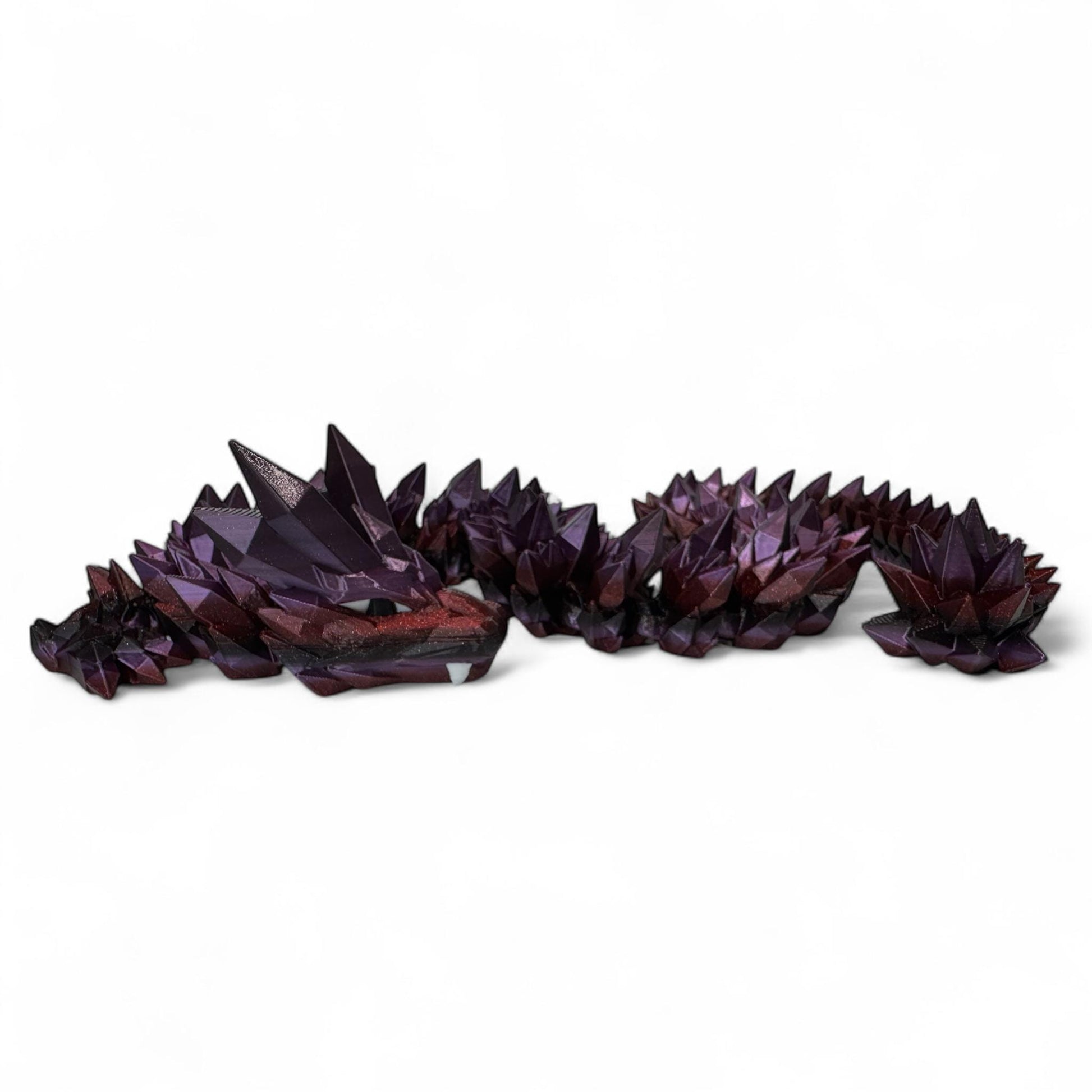 Crystal Dragon 3D Printed Articulated Dragon Figurine Kids Room Decor Handmade Dragon Children Toys Man Cave Game Room Art Figues DnD