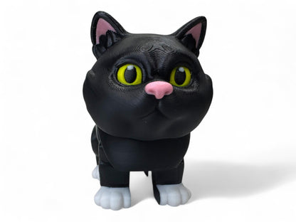 Flexi Ginger Cat Articulated Fidget Figurine British Shorthair Tabby Cat Cute Adorable Party Favors Classroom Gifts and Fidgets Cat Lover
