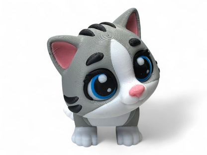 Flexi Ginger Cat Articulated Fidget Figurine British Shorthair Tabby Cat Cute Adorable Party Favors Classroom Gifts and Fidgets Cat Lover