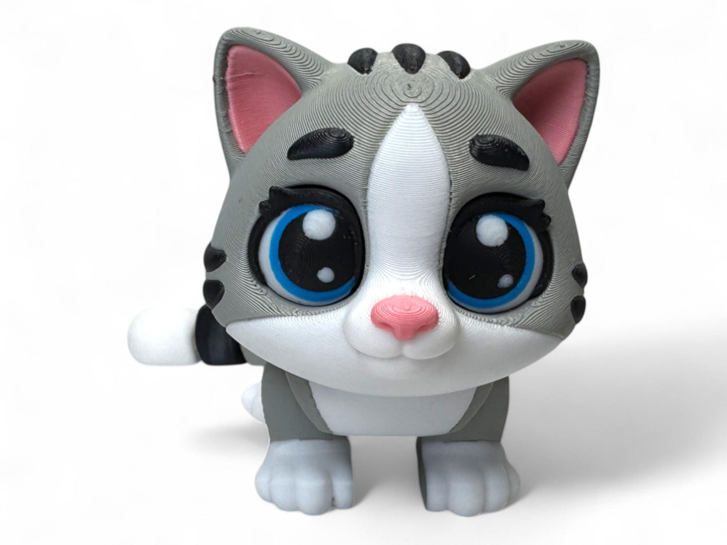 Flexi Ginger Cat Articulated Fidget Figurine British Shorthair Tabby Cat Cute Adorable Party Favors Classroom Gifts and Fidgets Cat Lover