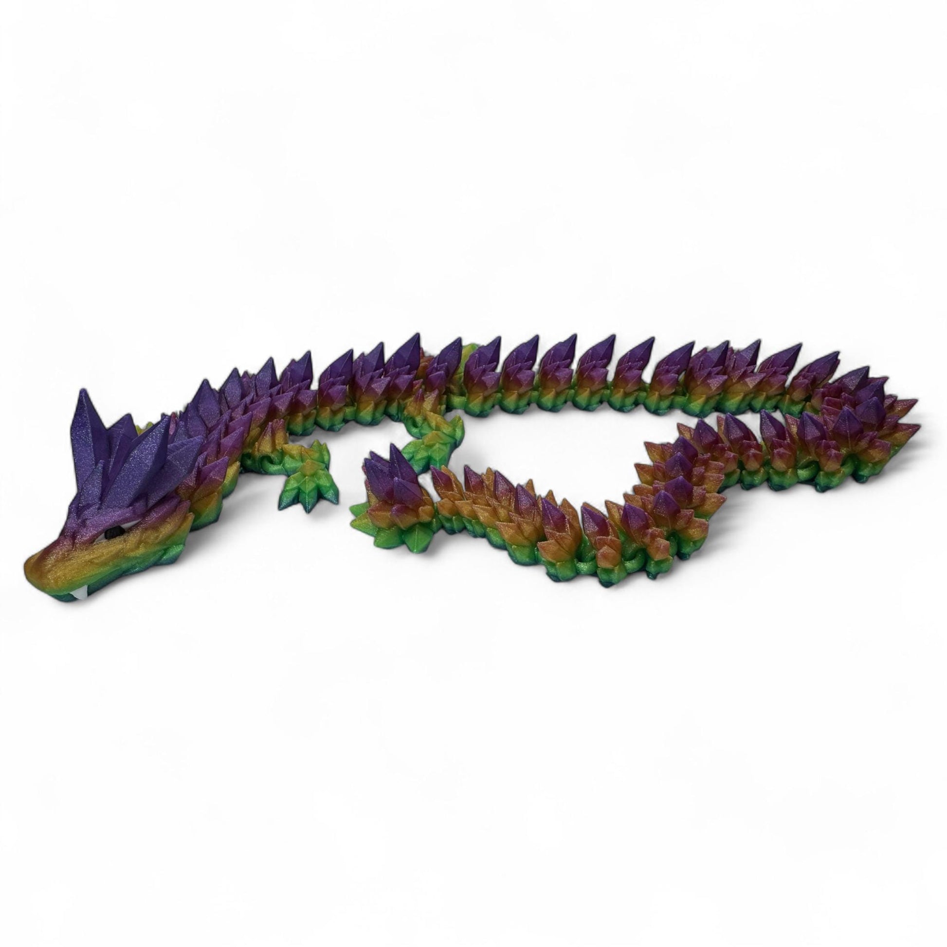 Crystal Dragon 3D Printed Articulated Dragon Figurine Kids Room Decor Handmade Dragon Children Toys Man Cave Game Room Art Figues DnD