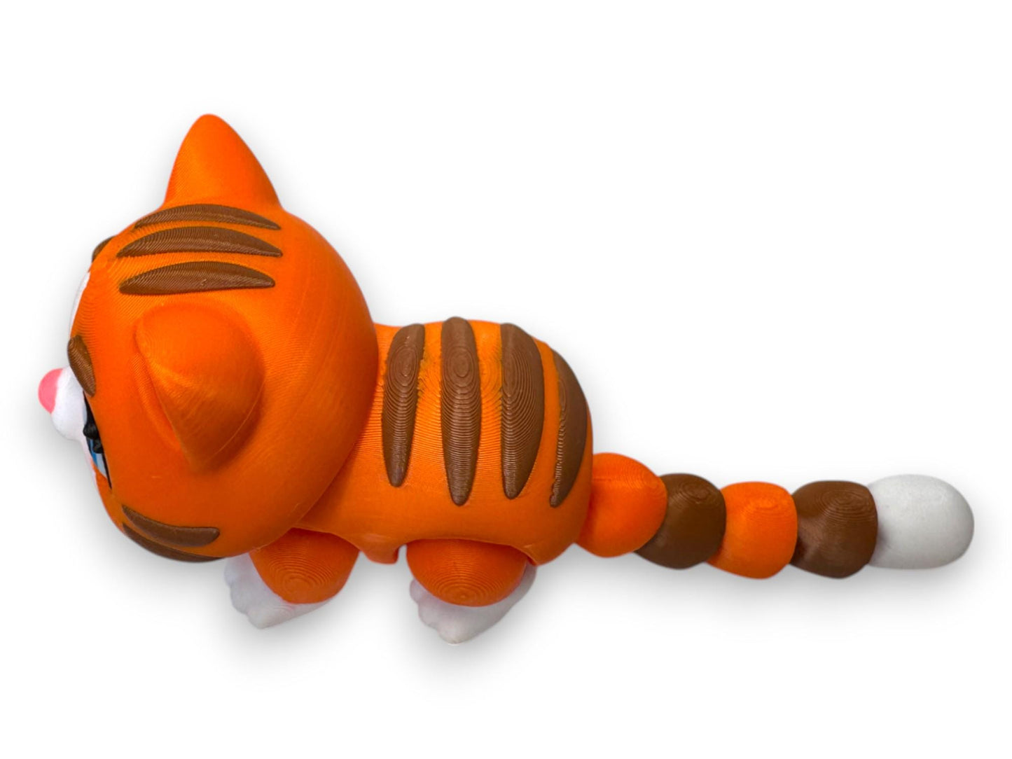 Flexi Ginger Cat Articulated Fidget Figurine British Shorthair Tabby Cat Cute Adorable Party Favors Classroom Gifts and Fidgets Cat Lover
