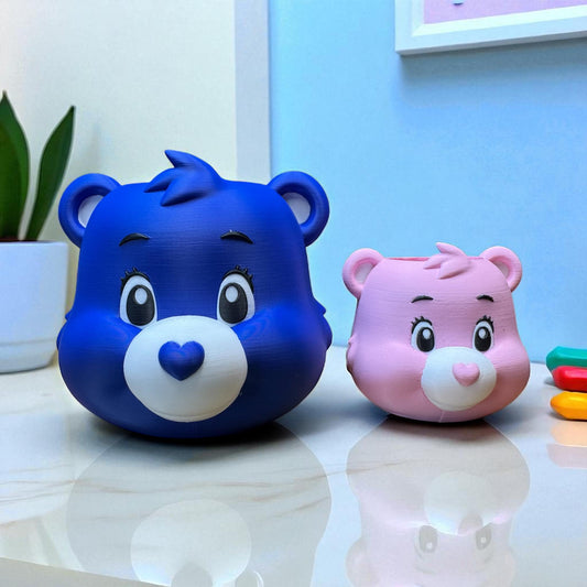 Pen and Pencil Holder Custom 3D Printed Cute Bear Desk Organizer Brush Holder Office Study Stationery Desktop Storage Marker Organizer