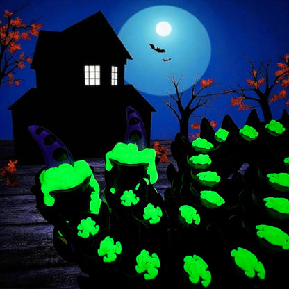 Halloween Decoration 3D Printed Glow In The Dark Articulating Witch With Cauldron Dragon Fidget Toy Spooky Halloween Gift Fall Decor