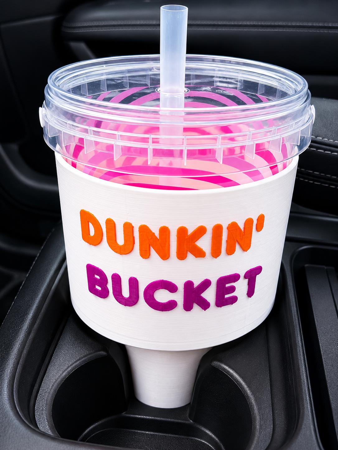 Coffee Bucket Car Cup Holder Adapter 3D Printed 48oz
