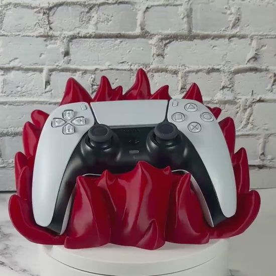 Fiery Xbox Series X/S and PS5 Controller Holder - Vibrant Flame-Inspired Gaming Stand - Perfect Gamer Gift for Console Fans 3D printed